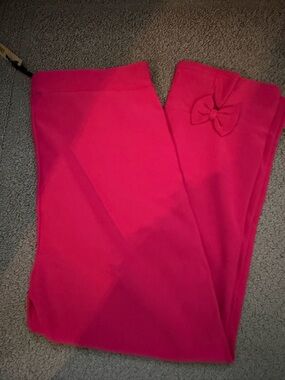 Coco + Carmen Hot Pink High-Waist Leggings with Ankle Bow
